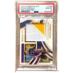 2022 Panini Immaculate The Standard #TS-NB Nicolo Barella /49 PSA 10 Inter Milan